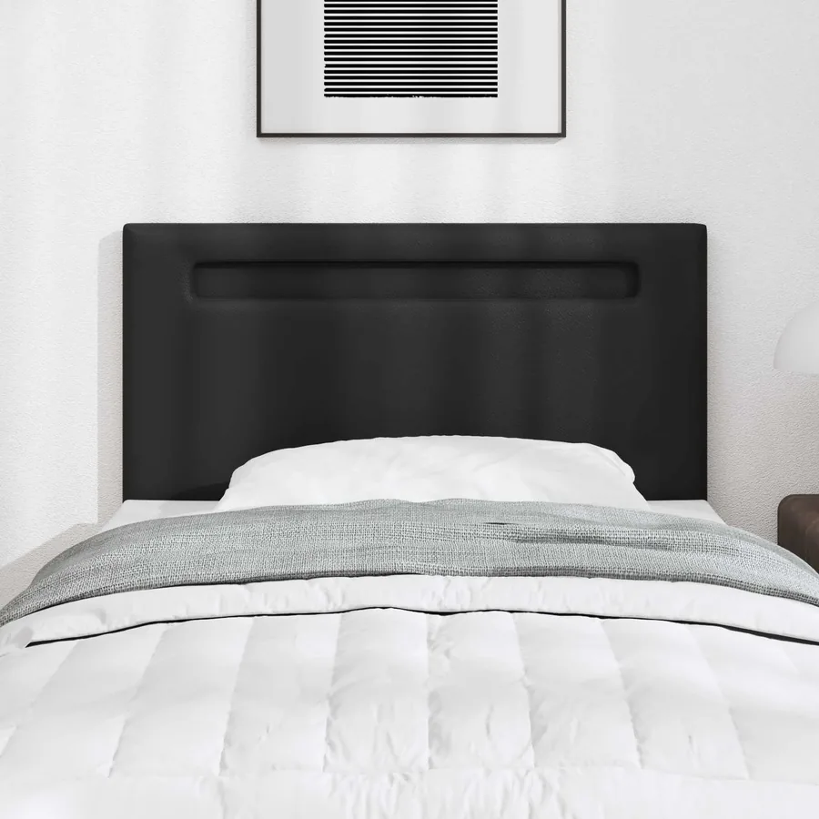 Tête de lit LED Noir 100 cm Cuir synthétique