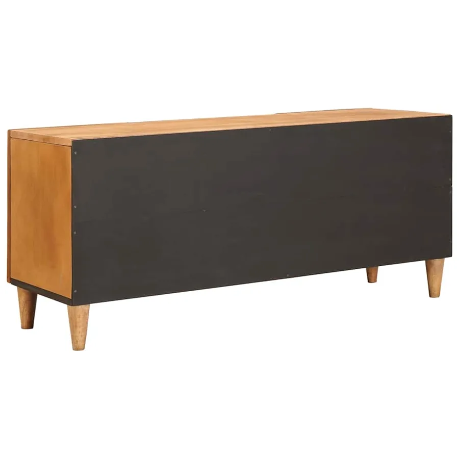 Unites TV Marron Clair 105 x 33 x 46 cm Bois de mangue massif - 5