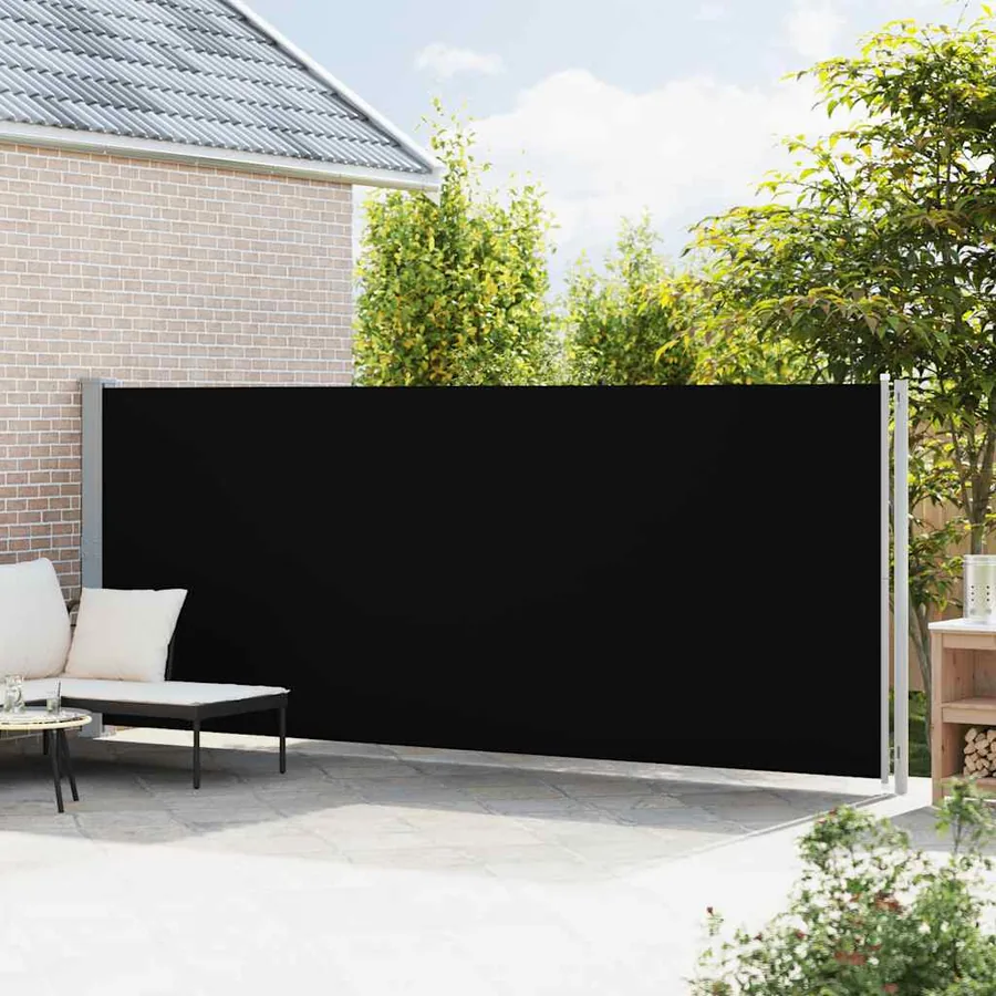 Auvent latéral rétractable de patio 180x600 cm Noir - 3