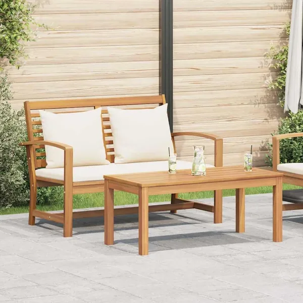 Ensemble banc et table de jardin avec coussin 2 Pièce