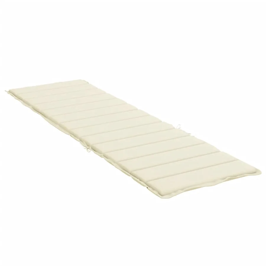 Coussin de chaise longue crème 200x50x3 cm tissu oxford - 4