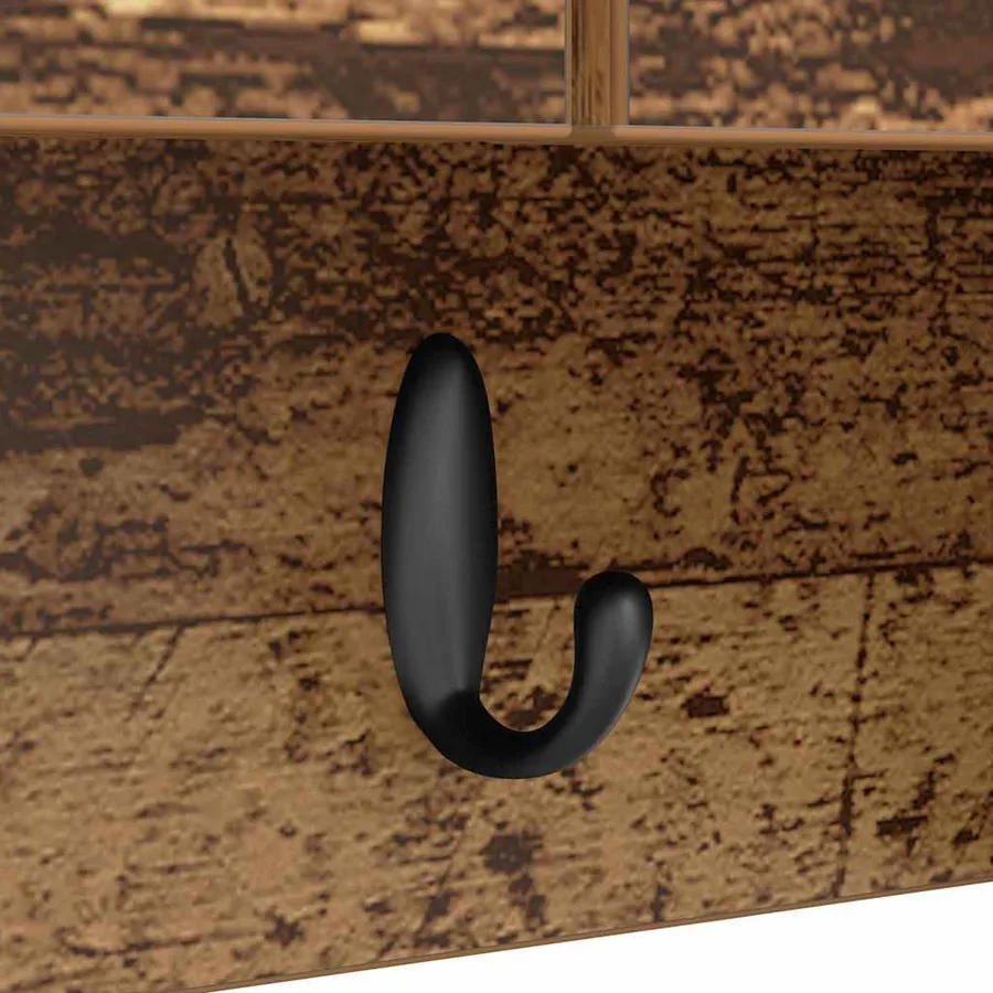 Porte-manteau mural avec étagère Bois ancien 50 x 20 x 30 cm - 8