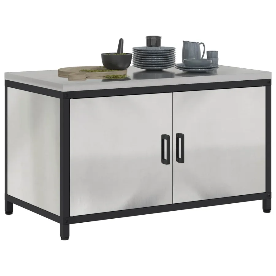 Rangement de cuisine HATTEM Argenté 90 x 50 x 53 cm Acier - 3