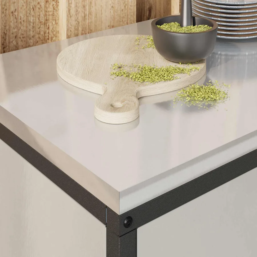 Rangement de cuisine HATTEM Argenté 90 x 50 x 53 cm Acier - 5