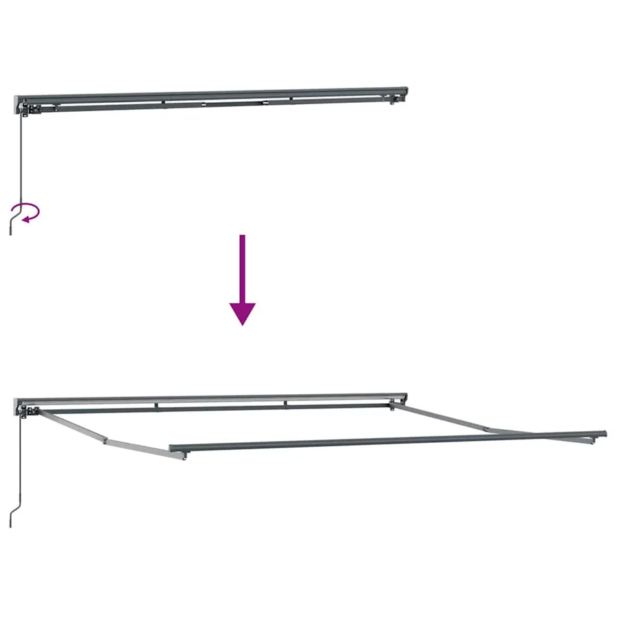 Auvent Rétractable Crème 400 × 300 cm Polyester et Aluminium - 11