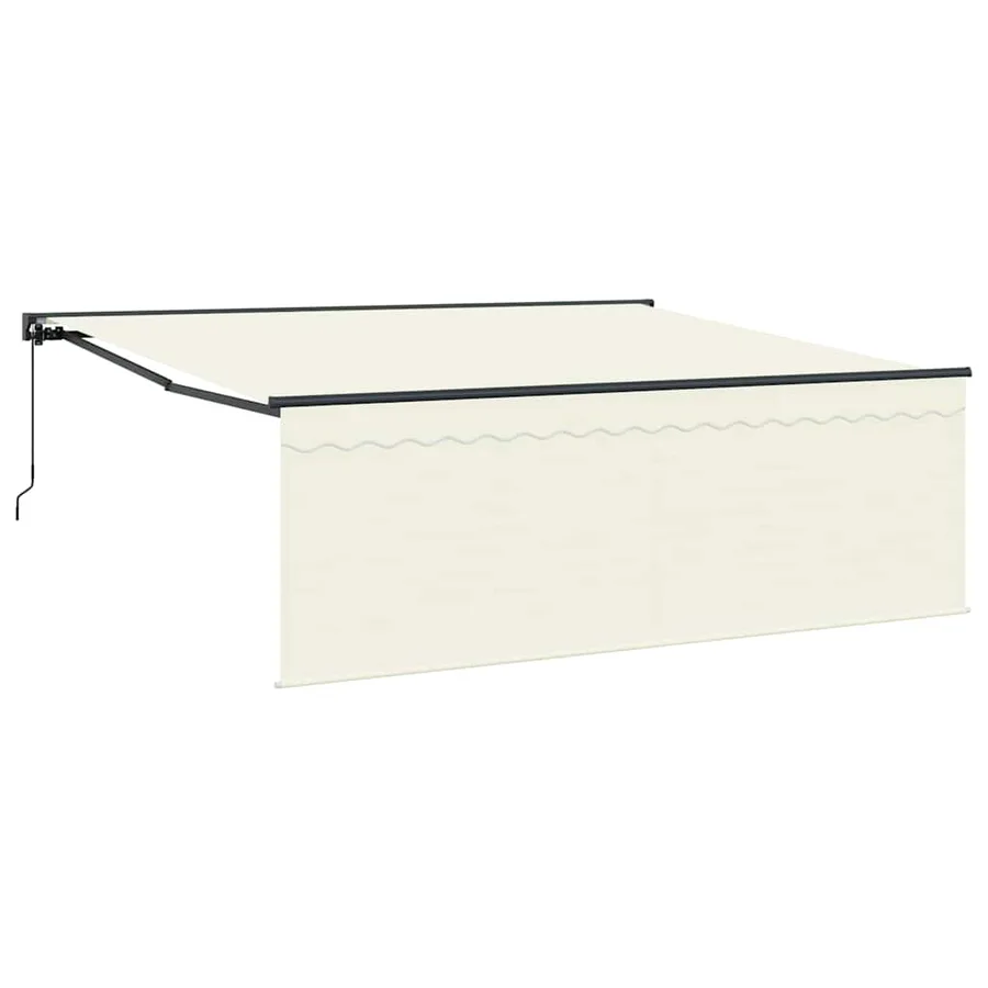 Auvent Rétractable Crème 400 × 300 cm Polyester et Aluminium - 2