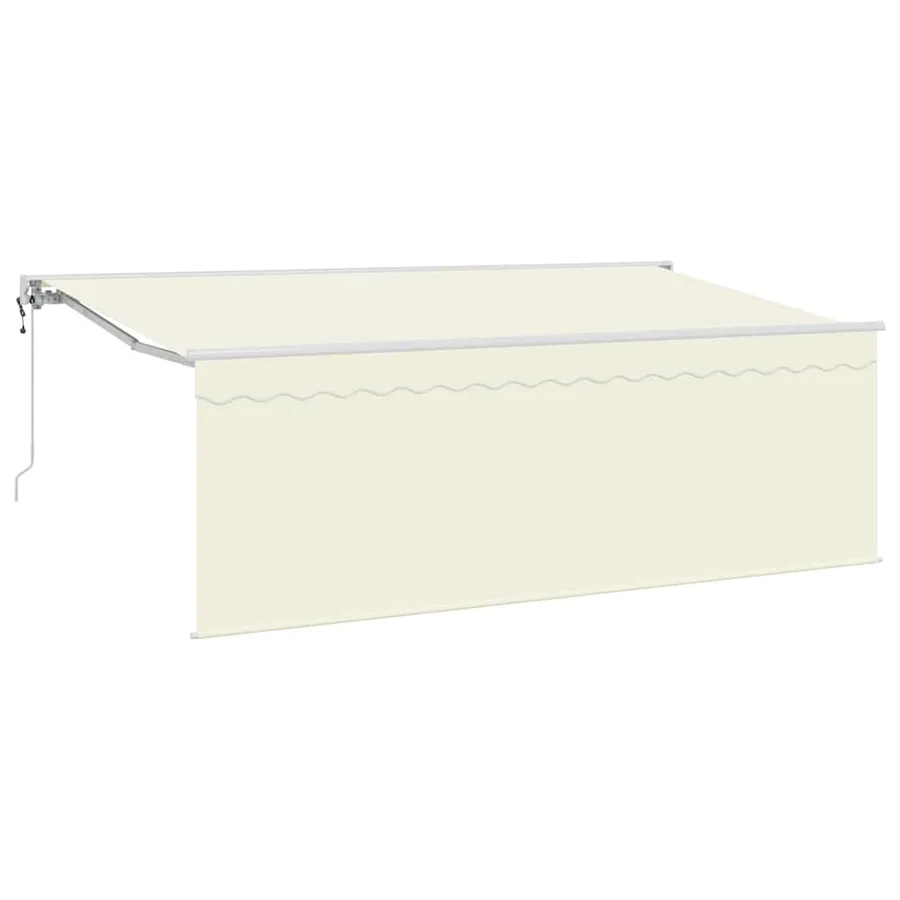 Auvent Rétractable Crème 400 x 200 cm Polyester et Aluminium - 2