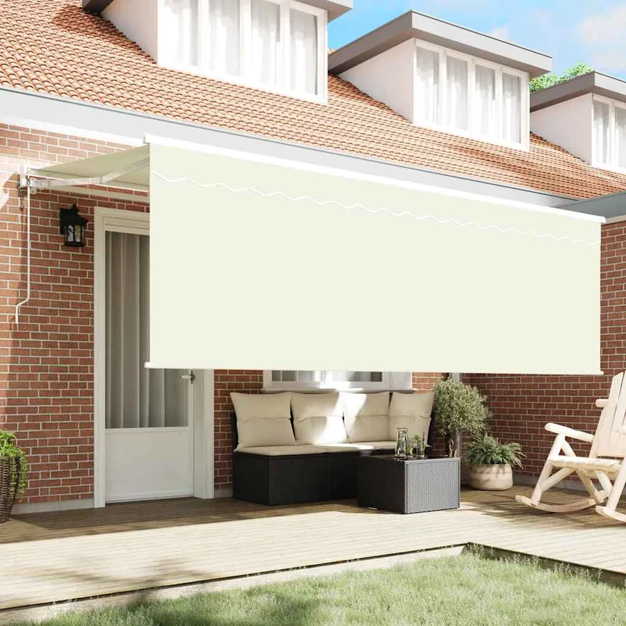 Auvent Rétractable Crème 400 x 200 cm Polyester et Aluminium - 3