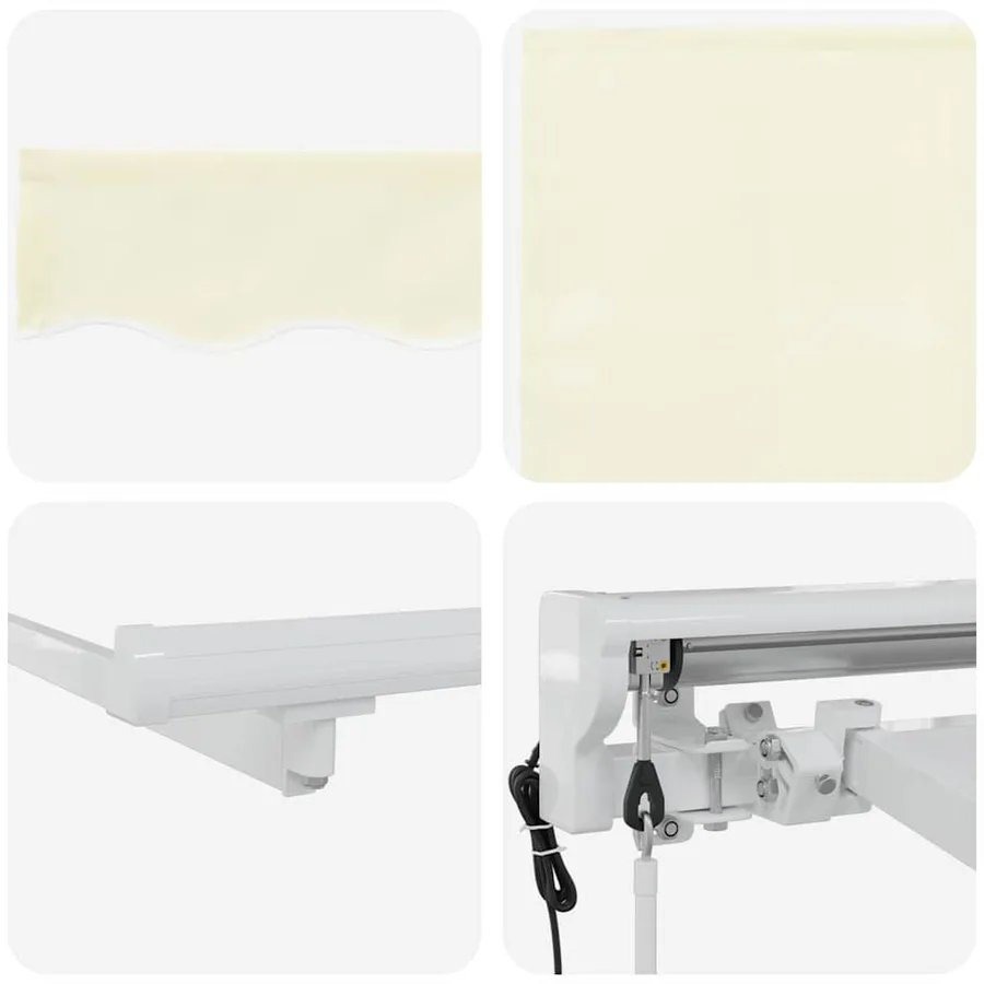 Auvent Rétractable Crème 350 x 200 cm Polyester et Aluminium - 8
