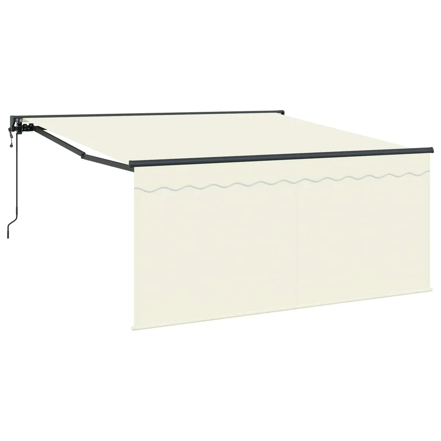Auvent Rétractable Crème 350 x 250 cm Polyester et Aluminium - 2