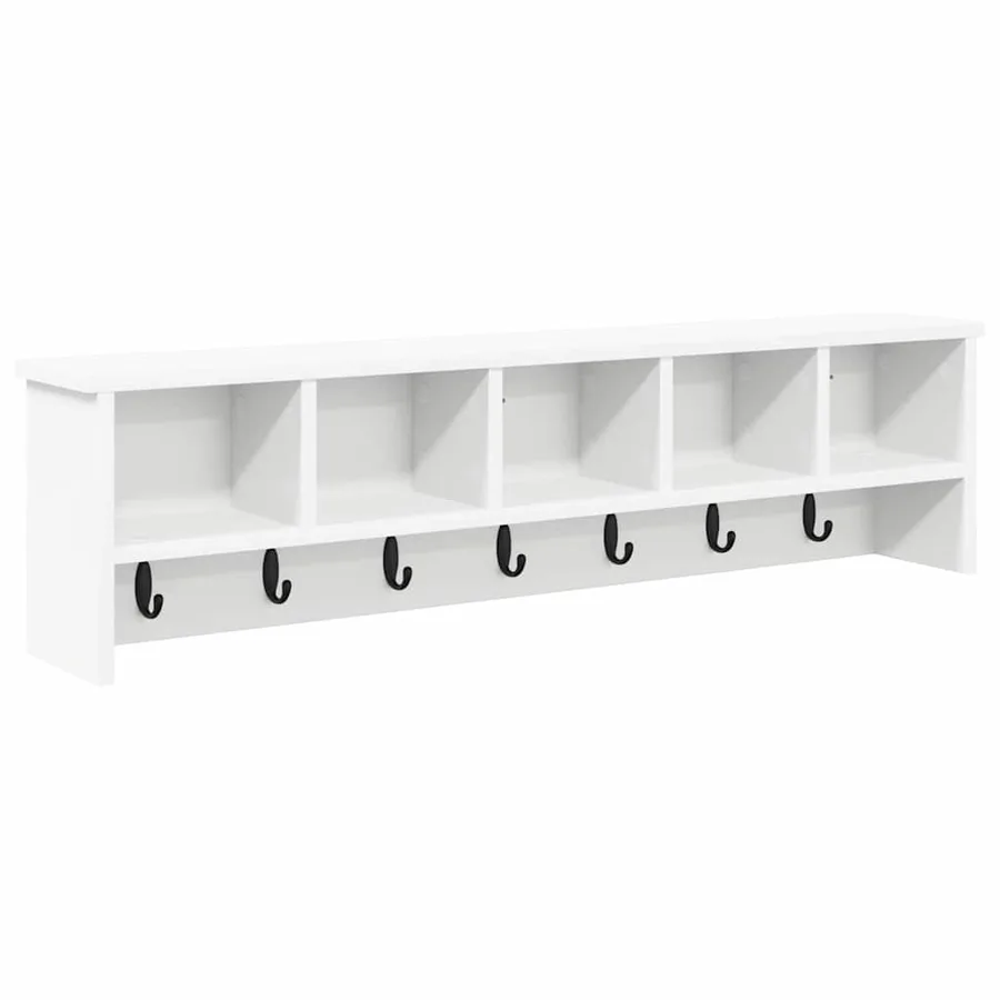 Porte-manteau mural Blanc 100 x 16 x 26 cm Bois d'ingénierie - 2