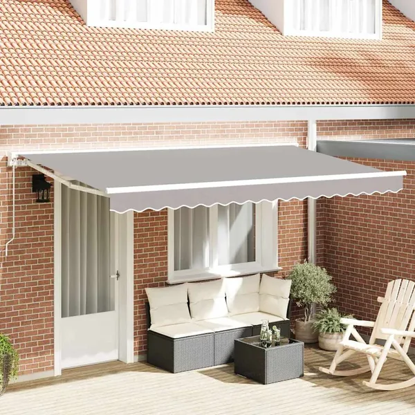 Cadre d'auvent Gris clair 400 x 200 cm