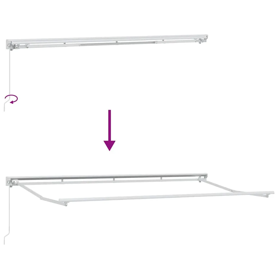 Cadre d'auvent Gris clair 400 x 200 cm - 9
