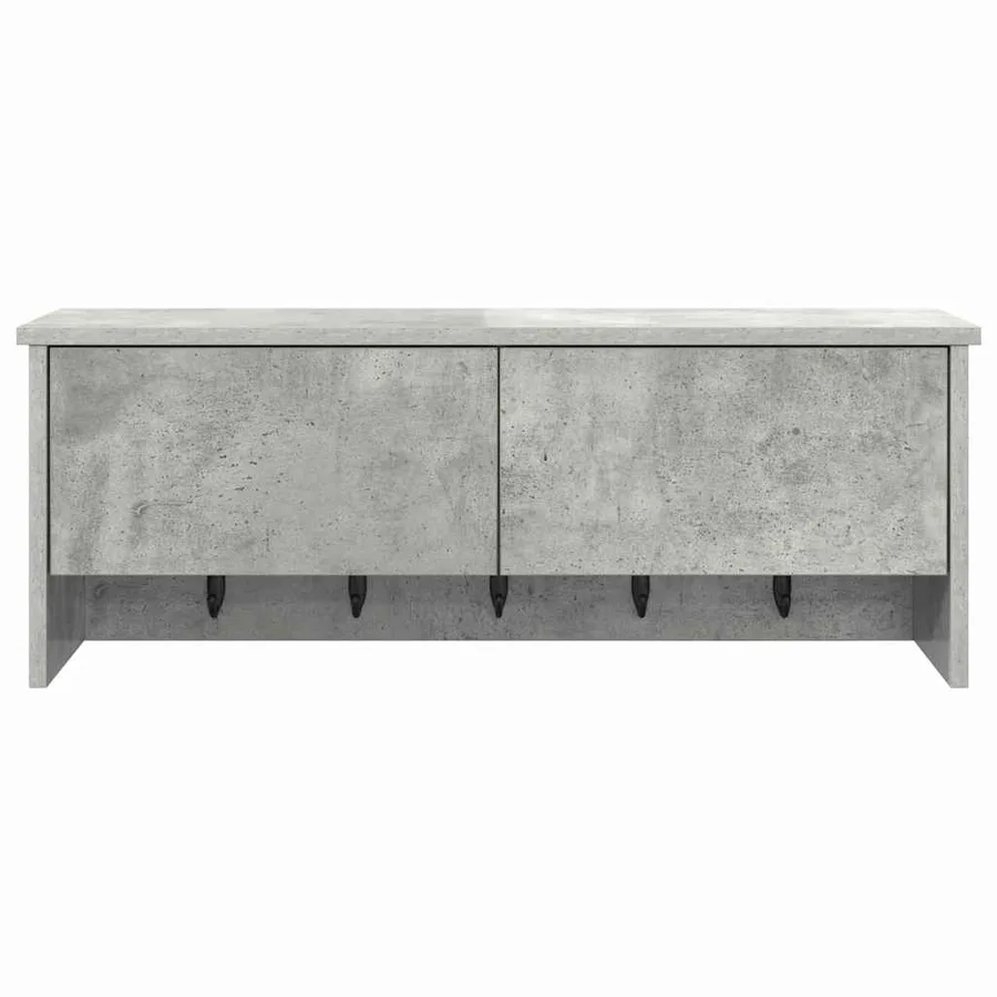 Porte-manteau mural avec étagère Gris béton 80 x 20 x 30 cm - 6