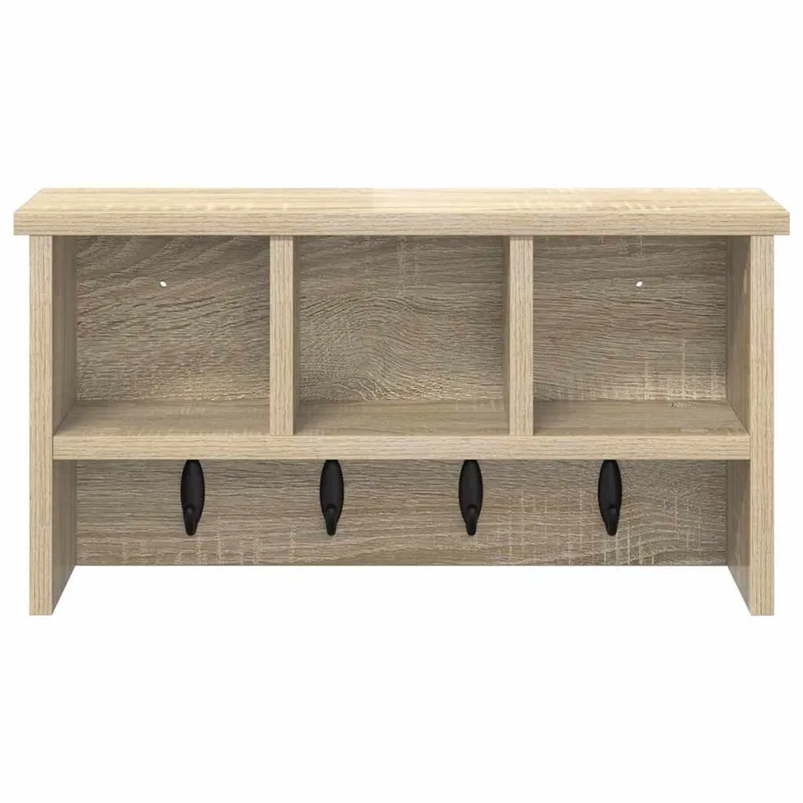 Porte-manteau mural avec étagère Chêne Sonoma 50 x 16 x 26 cm - 5