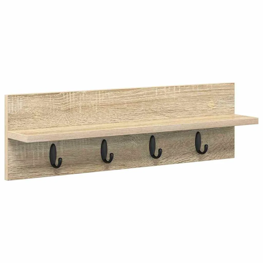 Porte-manteau mural Chêne Sonoma 60 x 10,5 x 18 cm - 2