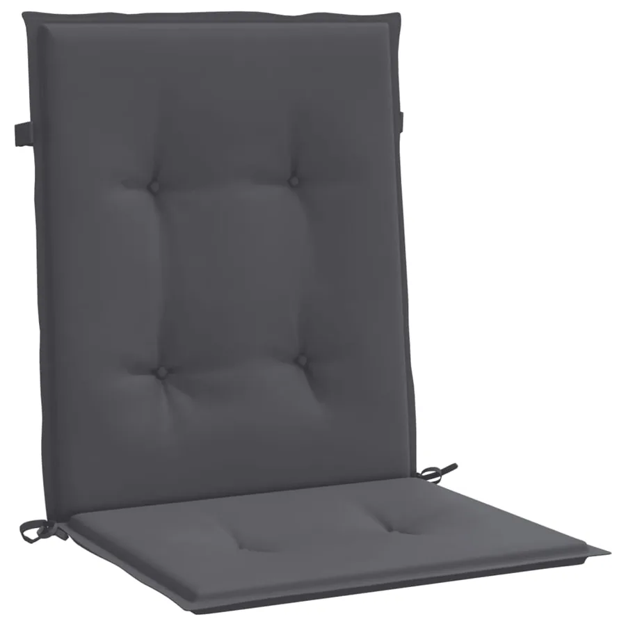 Coussins de chaise de jardin à dossier bas lot de 6 anthracite - 5