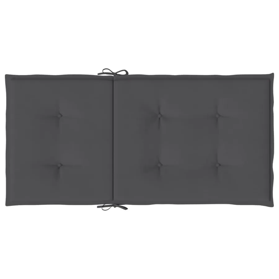 Coussins de chaise de jardin à dossier bas lot de 6 anthracite - 7
