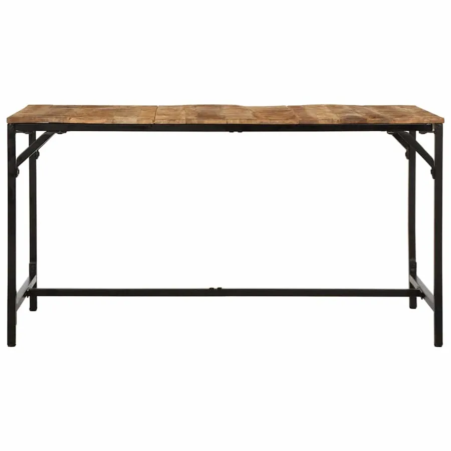 Table à manger 140x70x75 cm bois de manguier massif brut - 2