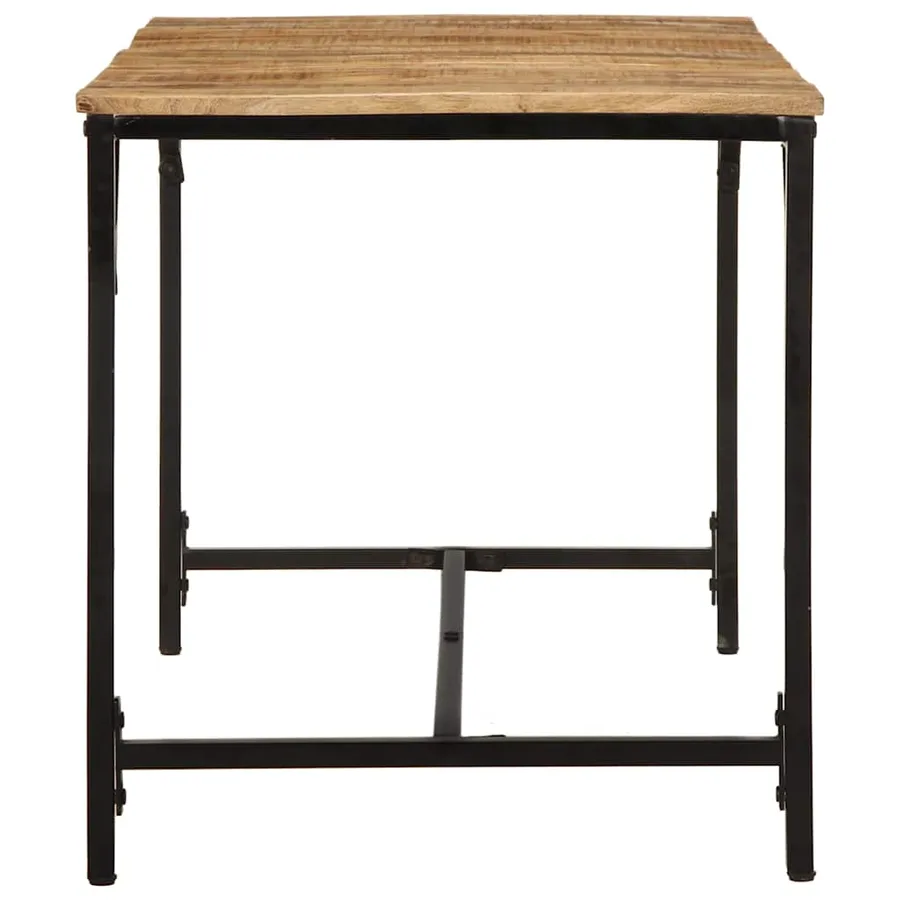 Table à manger 140x70x75 cm bois de manguier massif brut - 3