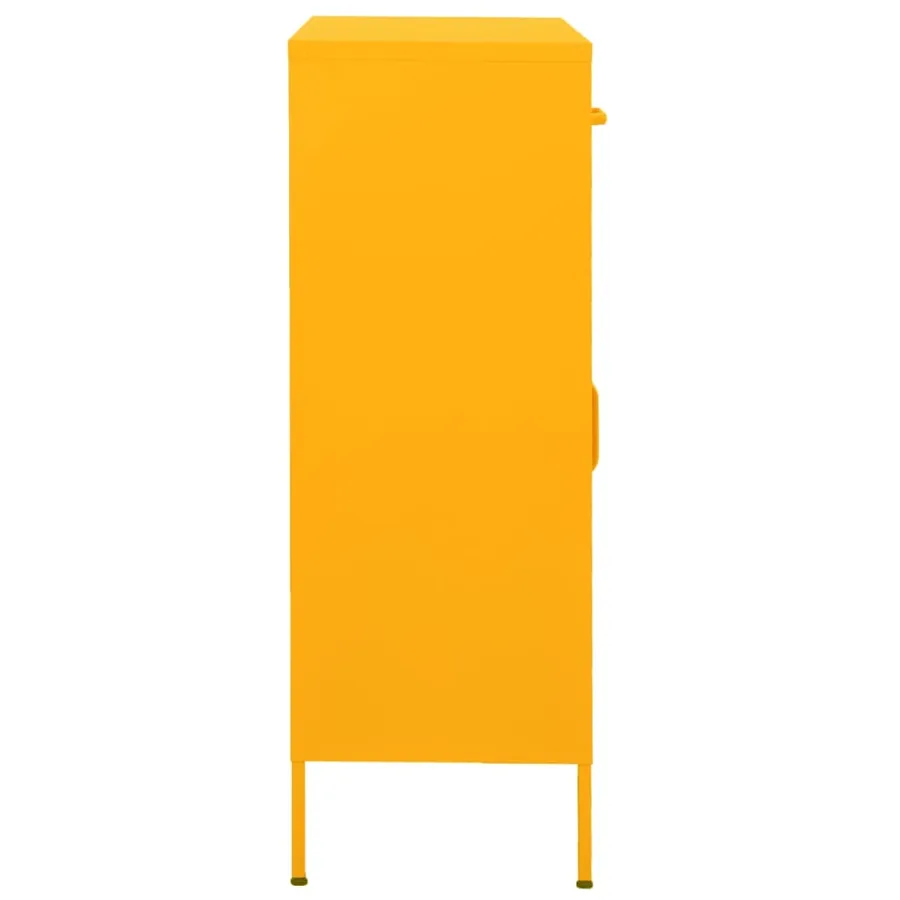 Armoire de rangement Jaune moutarde 80x35x101,5 cm Acier - 3