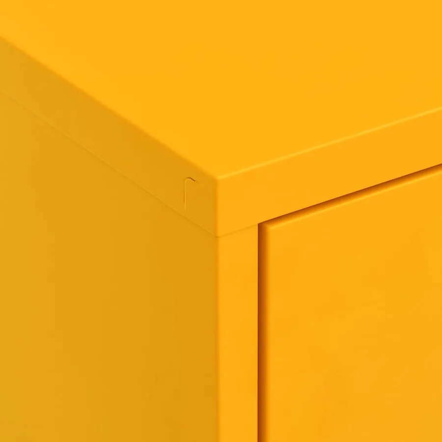Armoire de rangement Jaune moutarde 80x35x101,5 cm Acier - 8