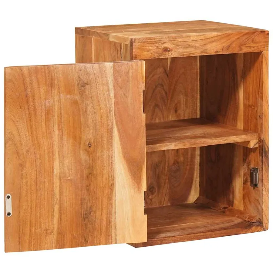 Table de chevet 2 pcs Marron Bois d'acacia massif - 5