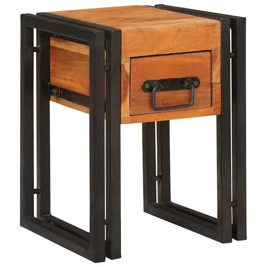 Table d'appoint 30 x 30 x 40 cm Bois d'Acacia Massif - 2