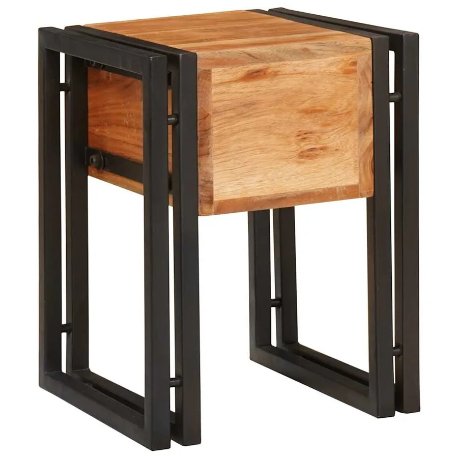 Table d'appoint 30 x 30 x 40 cm Bois d'Acacia Massif - 7