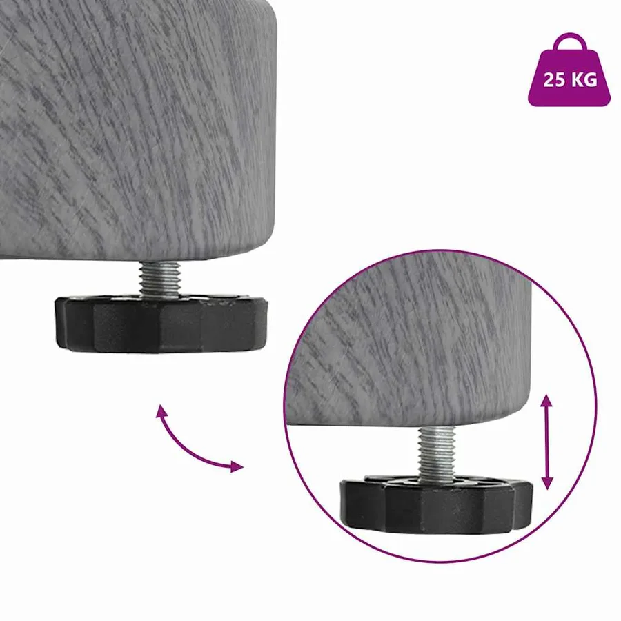 Pied de parasol Aspect Bois Gris Foncé 48 x 48 x 32 cm - 12