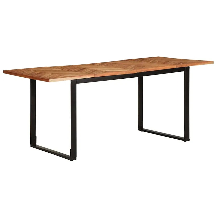 Table à manger 180x90x75 cm bois massif d'acacia - 10