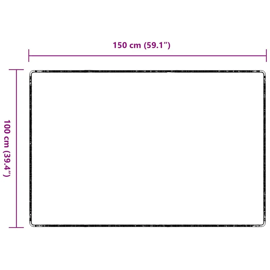 Tapis Couloir Gris foncé 100 x 150 cm 100% Polypropylène - 9