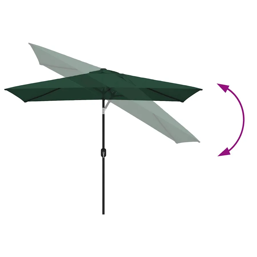 Parasol 200 x 300 cm Vert Rectangulaire - 5