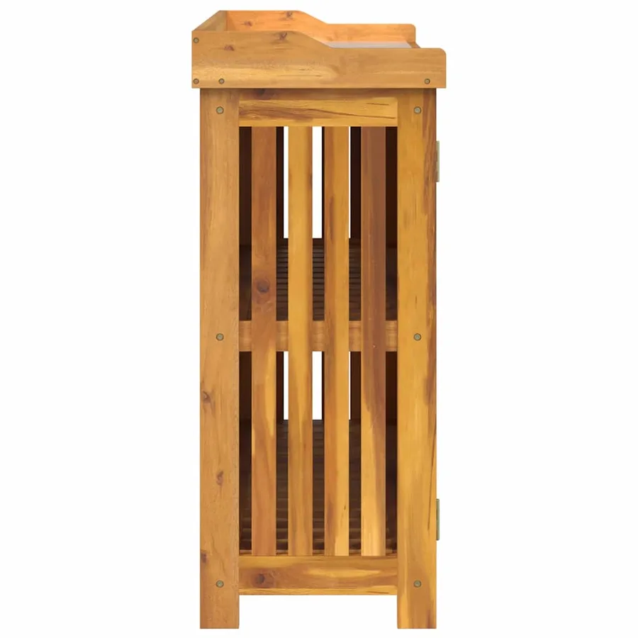 Armoire de jardin Naturel 93 x 41,5 x 98cm Bois d'Acacia Massif - 7