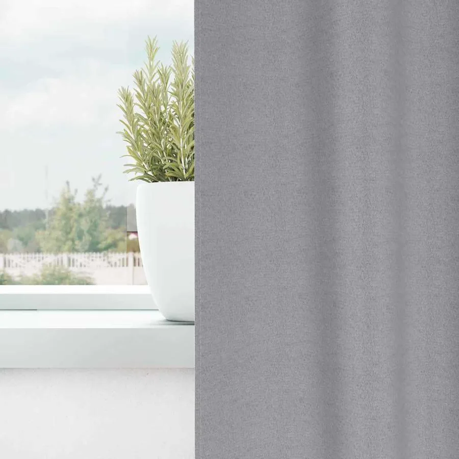Rideaux occultants avec anneaux 2 pcs Gris clair 140 x 140 cm - 3