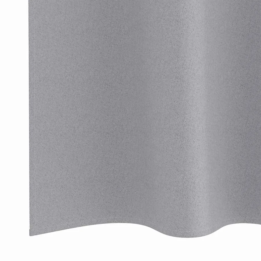 Rideaux occultants avec anneaux 2 pcs Gris clair 140 x 140 cm - 6