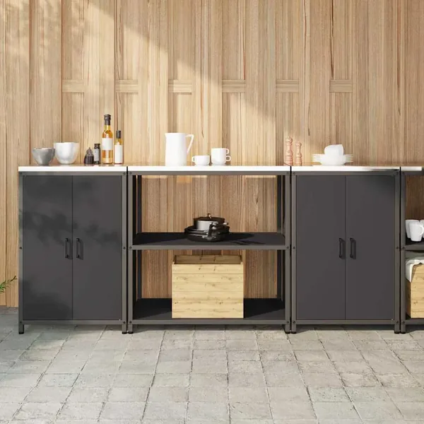Ensemble de rangement cuisine HATTEM 3 pcs Noir