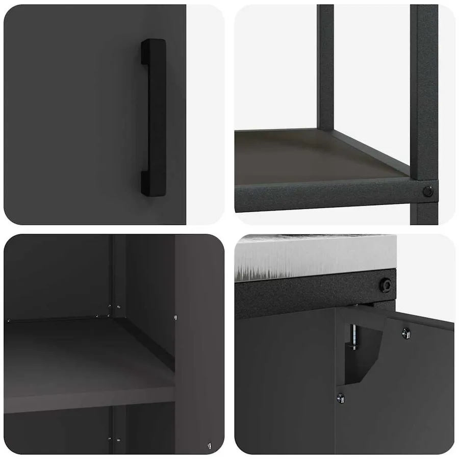 Ensemble de rangement cuisine HATTEM 3 pcs Noir - 13