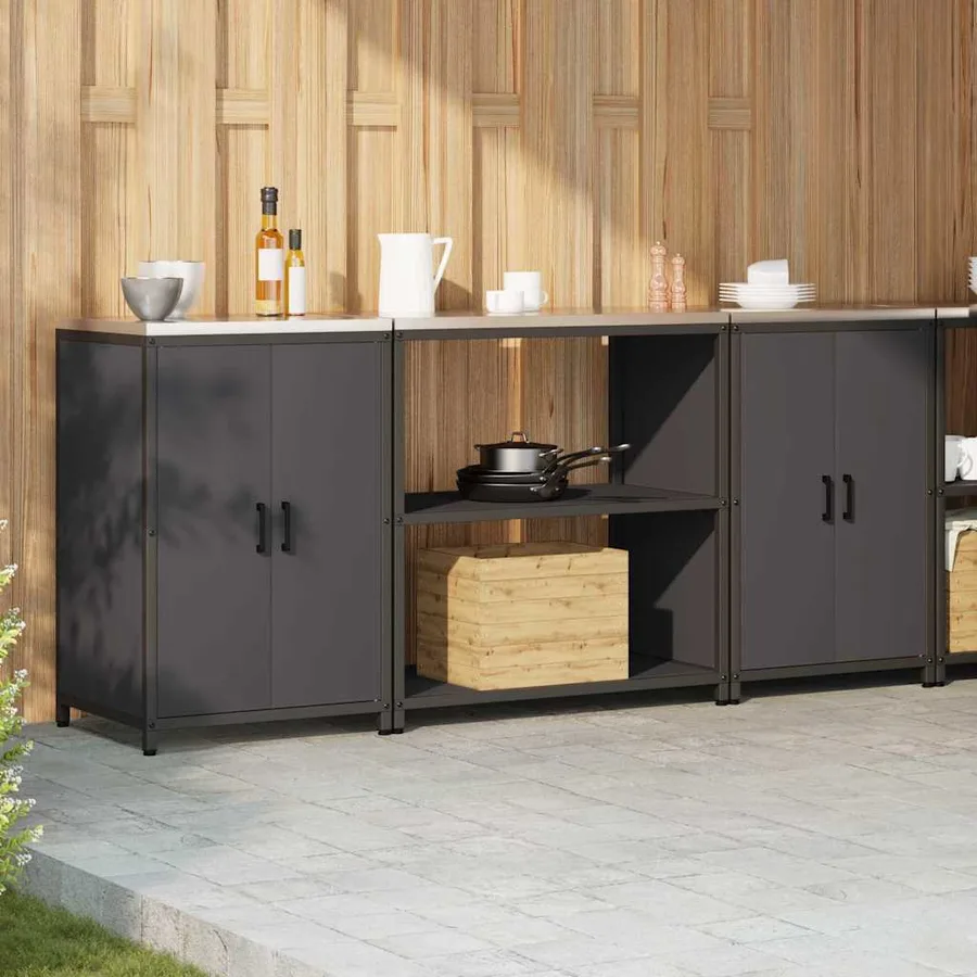 Ensemble de rangement cuisine HATTEM 3 pcs Noir - 4