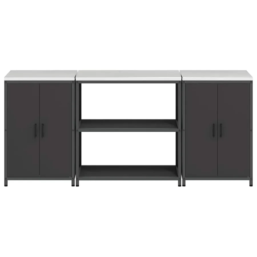 Ensemble de rangement cuisine HATTEM 3 pcs Noir - 8