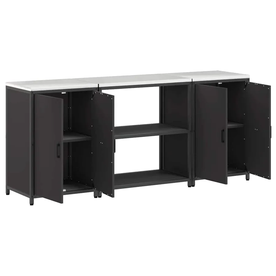 Ensemble de rangement cuisine HATTEM 3 pcs Noir - 9