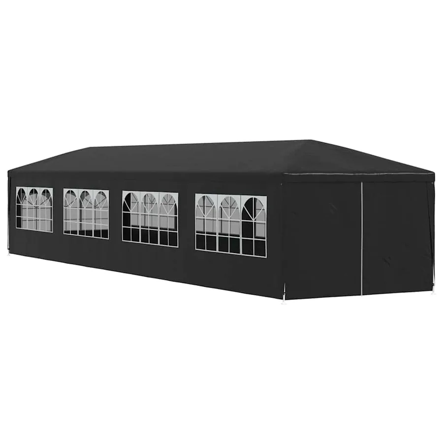 Tente de réception 3x12 m anthracite - 3