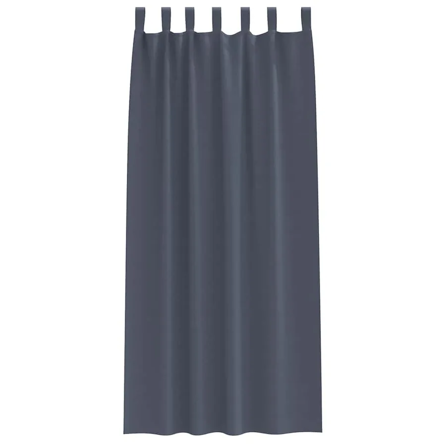 Rideaux occultants avec anneaux 2 pcs Anthracite 245 x 140 cm - 4