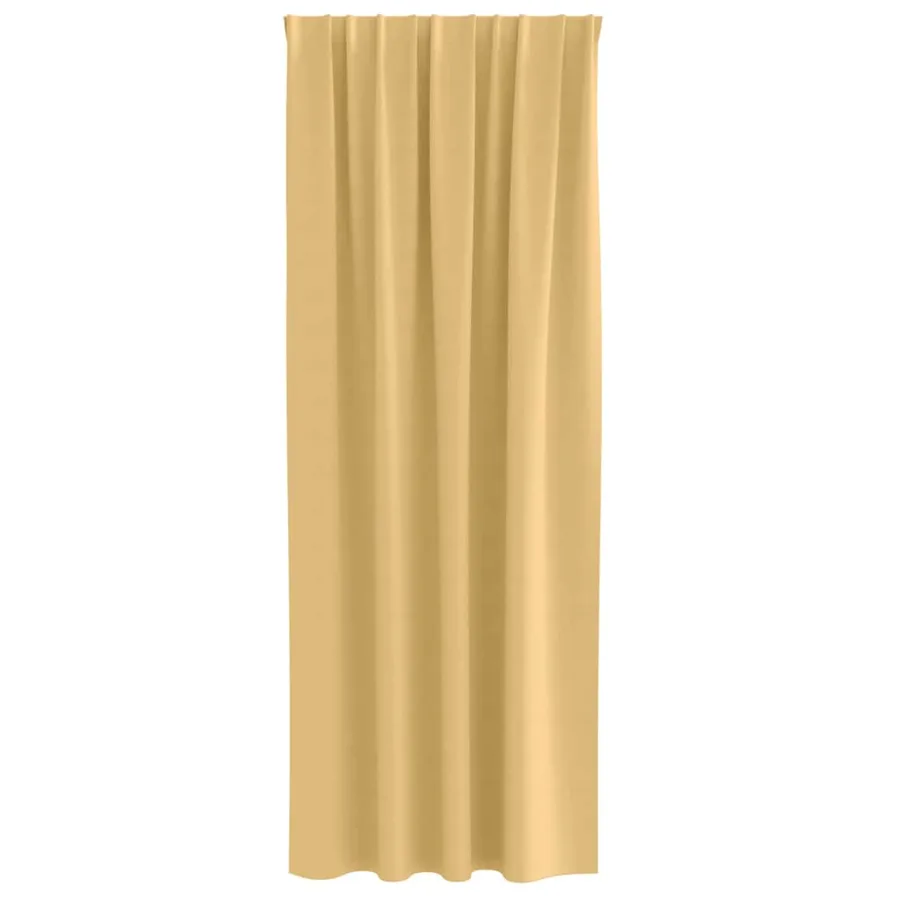 Rideaux occultants avec anneaux 2 pcs Beige 245 x 140 cm - 4