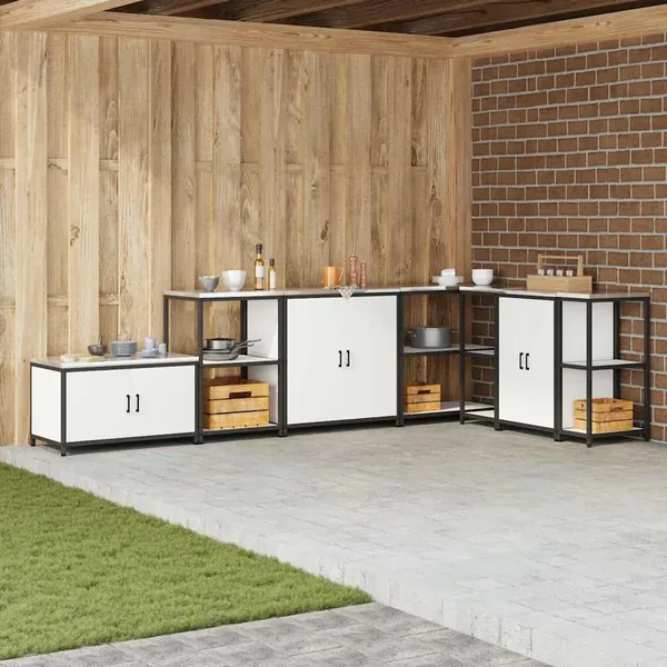 Rangement de cuisine HATTEM Blanc 60 x 50 x 92 cm Acier