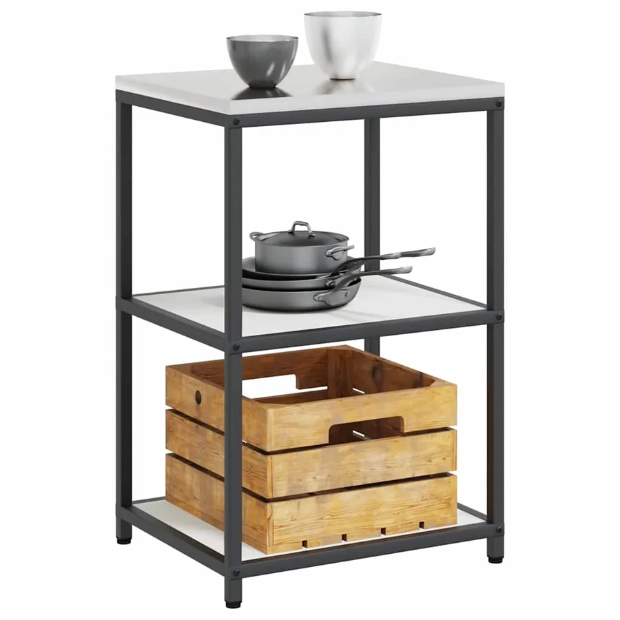 Rangement de cuisine HATTEM Blanc 60 x 50 x 92 cm Acier - 3