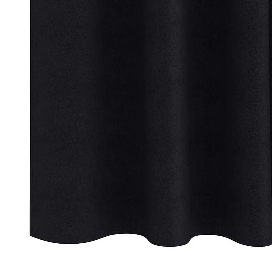 Rideaux occultants avec anneaux 2 pcs Noir 260 x 140 cm - 6