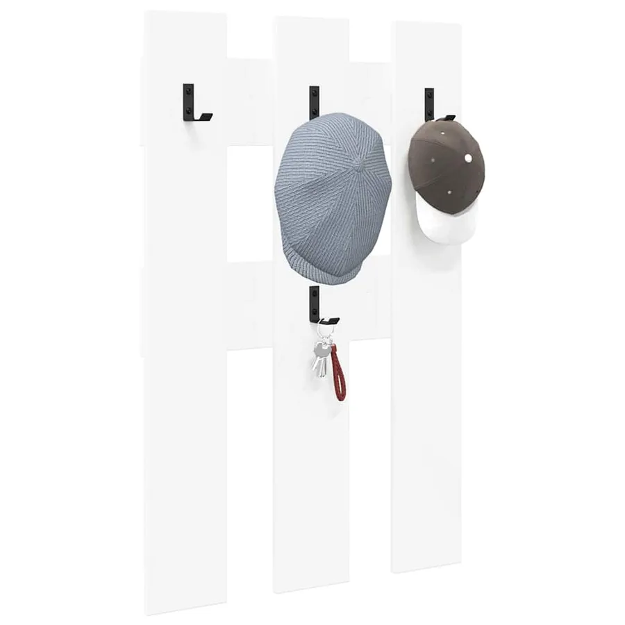 Porte-manteau mural Blanc 65 x 3 x 100 cm Bois d'ingénierie - 3