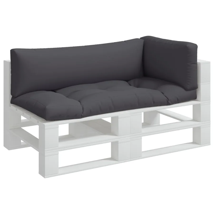 Coussins de palette lot de 3 gris tissu - 3