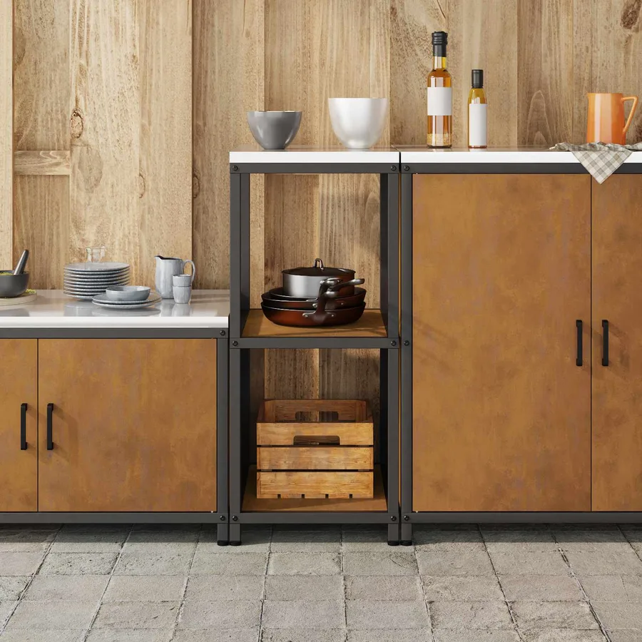 Rangement de cuisine HATTEM Rouillé 40 x 50 x 92 cm Acier - 4